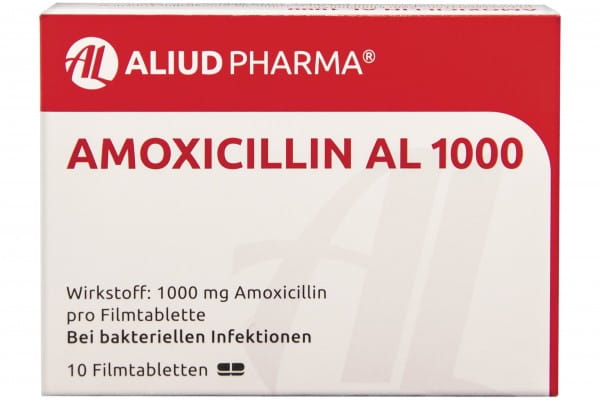 AMOXICILLIN AL 1000 mg Filmtabletten 10 Stück