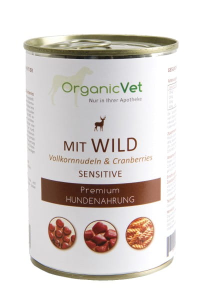 OrganicVet sensitive für Hunde Nassfutter 400 g Dose